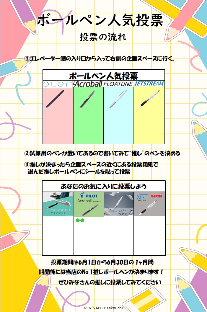 ボールペン人気投票